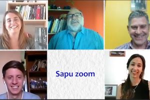 Sapu zoom 2, junto a cuatro invitados