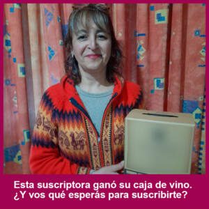 Concurso: Georgina Gomez ganó la caja de vino sorteada el 10 de agosto de 2024 ¡salud!