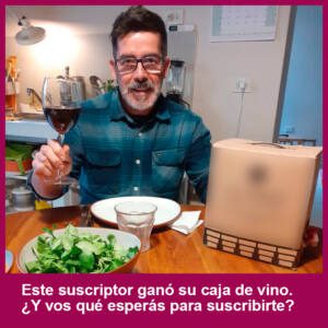 Concurso: Hugo Asencio ganó la caja de vino sorteada el 10 de abril de 2024 ¡salud!